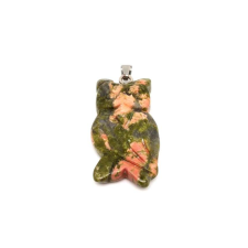 Bagoly medál Unakit 2x4cm medál