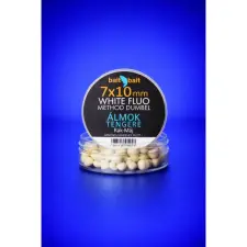 Bait Bait Álmok Tengere-Fluo Method Dumbel White-Wafter 7x10mm csali