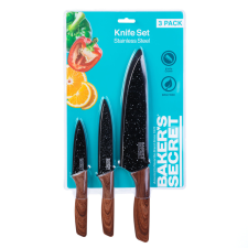 Baker's Secret 3 darabos konyhai kés szett + pengevédő kés és bárd