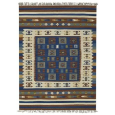  Bakero Kelim classic 19121 blue Szőnyeg (125x185 cm) lakástextília