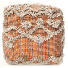  Bakero Pouf Keoni grey/orange (40x40 cm) lakástextília