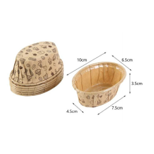 Baking &amp; Pet Kft Ovális Kraft Muffin Papír Kapszula – Mintás 6db sütés és főzés