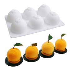 Baking &amp; Pet Kft Szilikon Sütőforma – Narancs Mousse 6 részes edény