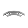 BAKS LDSC200H150 Nagyfesztávú kábellétra külső sarokidom vízszintes 150x200mm 90 fokos szalaghorganyzott, anyagvastagság 2,0mm 432522