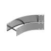 BAKS LDSMC400H200 Nagyfesztávú kábellétra külső sarokidom vízszintes 200x400mm 45 fokos szalaghorganyzott, anyagvastagság 2,0mm 435542