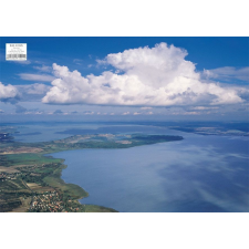 Balaton panoráma tányéralátét könyöklő + hátoldalon Balaton térkép térkép