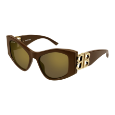 Balenciaga BB0287S-003 SHINY BROWN MIRROR BRONZE napszemüveg napszemüveg