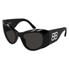 Balenciaga BB0393S 001 SHINY SOLID BLACK GREY napszemüveg napszemüveg