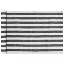 Balkon napellenző HDPE 75x400 cm Antracit és fehér kerti bútor