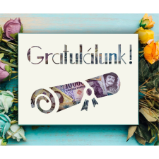 Ballagási ajándék pénzátadó képkeret dekorációs kellék