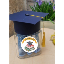  Ballagási ajándék pénzátadó üveg kalappal és kísérőkártyával dekorációs kellék