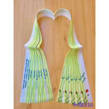 Ballagási szalag 5 cm - Csíkos virág dekorációs kellék