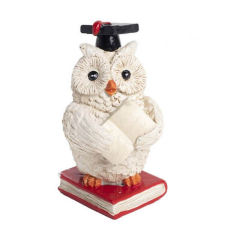 Ballagó bagoly kezében könyvvel - 9 cm-es figura játékfigura