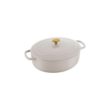 Ballarini Bellamonte Oval Cast Iron Casserole - 4.5 ltr, Ivory edény