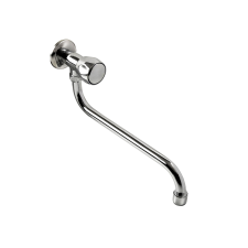 Balletto Mosdó csaptelep hidegvízhez, kerámia szelep, króm, 25cm hosszú csőr csaptelep