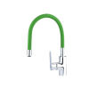  BALLETTO mosogató csaptelep hajlékony szilikon kifolyó csővel, 35mm, zöld