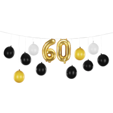  Balloon garland 3in1 - 60th birthday, mix, 260x32cm party kellék