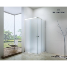 Balneum Royal szögletes zuhanykabin 6mm-es nano vízlepergető üveggel matt 90 kád, zuhanykabin