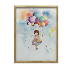 Balonowa Lekkość, 70x100 cm, bez ramy, płótno premium na blejtramie grafika, keretezett kép
