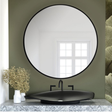 Baltica Design Tiny Border Round tükör 80x80 cm kerek fekete 5904107904450 fürdőszoba kiegészítő