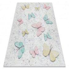  BAMBINO 1610 mosható szőnyeg Pillangók gyerekeknek csúszásgátló - krém 160x220 cm lakástextília
