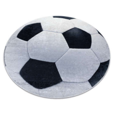  BAMBINO 2139 kör mosható szőnyeg - foci gyerekeknek csúszásgátló - fekete / fehér kör 160 cm lakástextília