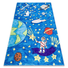 BAMBINO 2265 mosható szőnyeg tér űrrakéta gyerekeknek csúszásgátló - kék 80x150 cm lakástextília