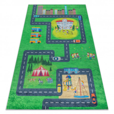 BAMBINO 2660 mosható szőnyeg Város, utcák gyerekeknek csúszásgátló - zöld / szürke 200x290 cm lakástextília