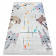  BAMBINO 43092 mosható szőnyeg Állatok, komló gyerekeknek csúszásgátló - rózsaszín / sárga 160x220 cm lakástextília