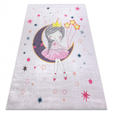 BAMBINO 48060 mosható szőnyeg Hercegnő, csillagok gyerekeknek csúszásgátló - rózsaszín 160x220 cm lakástextília