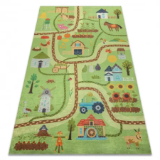  BAMBINO 50200 mosható szőnyeg Falu gyerekeknek csúszásgátló - zöld / barna 120x170 cm lakástextília