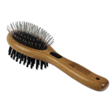 Bamboo Groom Bamboo Groom kétoldalas bambusz kefe kis és közepes fajtáknak kutyafelszerelés
