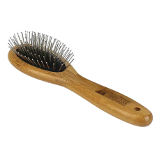  Bamboo Groom bambusz kefe fém tűkkel kis és közepes fajtáknak kutyafelszerelés