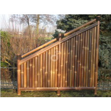 Bambus z kerítés design térelválasztó 180x90/180 cm sötétbarna kerti bútor