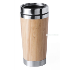  Bambusz borítású, egyfalú thermo bögre bögrék, csészék