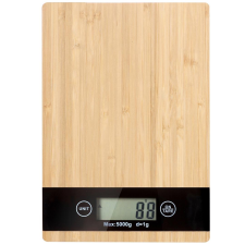 Bambusz LCD konyhai mérleg 5 kg-ig konyhai mérleg