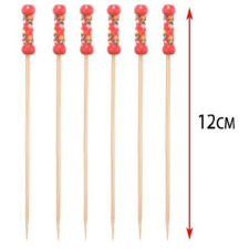  BAMBUSZ NYÁRS 12CM DUPLA GYÖNGY 12DB party kellék