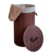 Bambusz Szennyeskosár - barna - 60 Literes - Kivehető Béléssel + AJÁNDÉK bútor