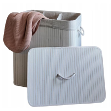  Bambusz Szennyeskosár - fehér - 150 Literes - Kivehető Béléssel + AJÁNDÉK bútor