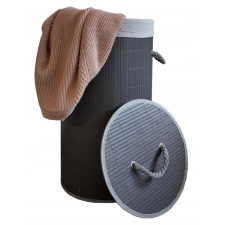 Bambusz Szennyeskosár - szürke - 60 Literes - Kivehető Béléssel + AJÁNDÉK bútor