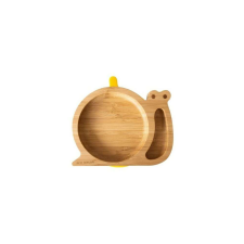  Bambusz tál Csiga, sárga, eco gazemberek babaétkészlet