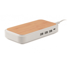 Bambusz vezeték nélküli töltő power bank
