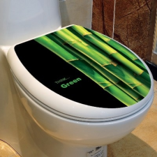  Bambuszok, csillámos toalett díszítő matrica higiéniai papíráru