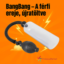  BANGBANG PÉNISZPUMPA - EREKCIÓ PUMPA UNIVERZÁLIS MÉRETŰ MANDZSETTÁVAL ÁTLÁTSZÓ péniszpumpa