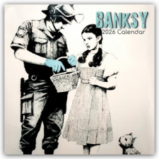  Banksy 2026 - 16-Monatskalender (Naptár/Határidőnapló) naptár, kalendárium