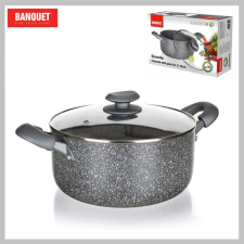 Banquet Alumínium fazék fedővel GRANITE PREMIUM 18 x 8,5 cm, indukciós 40051318 edény