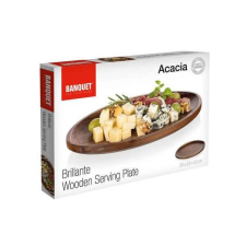 Banquet Brillante Acacia akácfa ovális kínálótálca - 33x23 cm konyhai eszköz