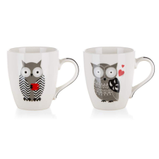 BANQUET OWL kerámia bögre, 240 ml, vegyes minták 60221587 bögrék, csészék