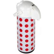 Banquet Pumpás termosz, Culinaria Pöttyös, 1,9 l tányér és evőeszköz