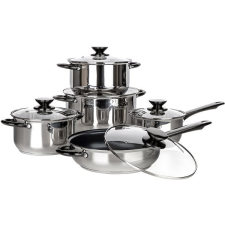 Banquet Rozsdamentes acél edénykészlet Swing Black, 10 darab edény